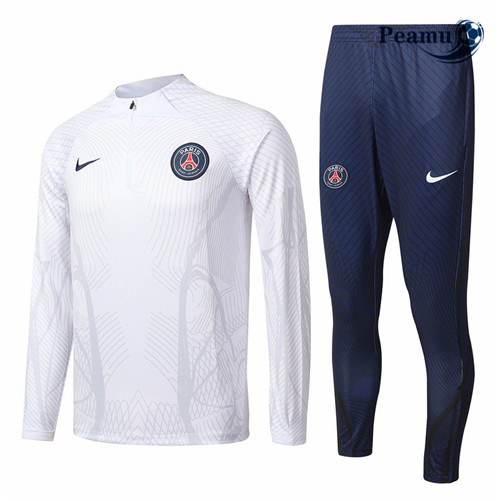 Comprar Camisola Fato de Treino Paris PSG Branco 2022-2023 preços baratas