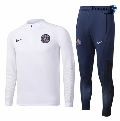 Novas Camisola Fato de Treino Paris PSG Branco 2022-2023 personalizadas