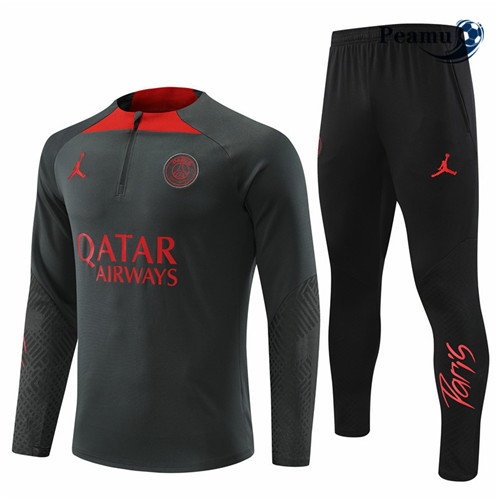 Novas Camisola Fato de Treino Paris PSG Cinza 2022-2023 personalizadas