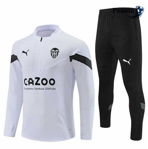 Novas Camisola Fato de Treino Valencia Branco 2022-2023 baratas