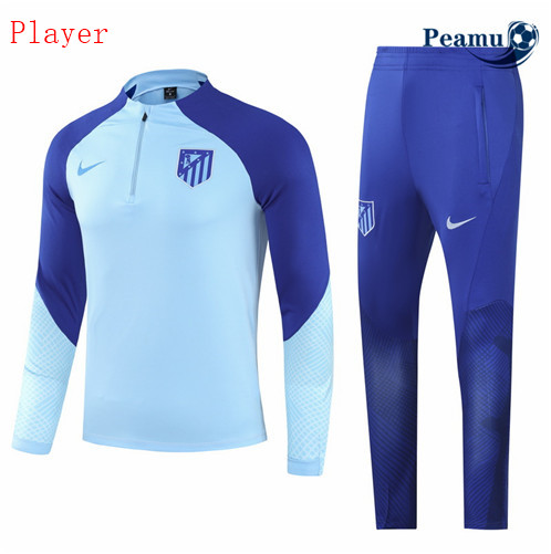 Comprar Camisola Fato de Treino Player Atletico Madrid Criancas Azul 2022-2023 baratas