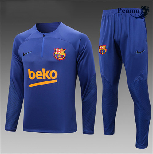 Comprar Camisola Fato de Treino Barcelona Criancas Azul 2022-2023 personalizadas