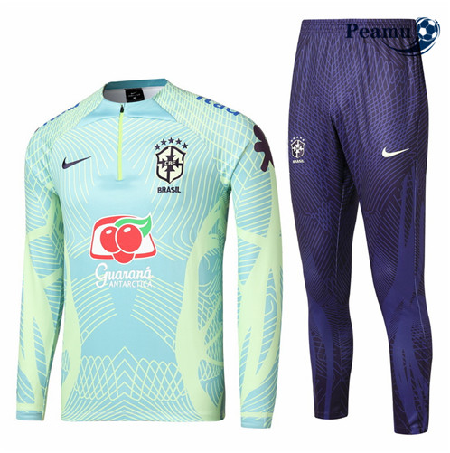 Comprar Camisola Fato de Treino Brasil Criancas Azul 2022-2023 baratas