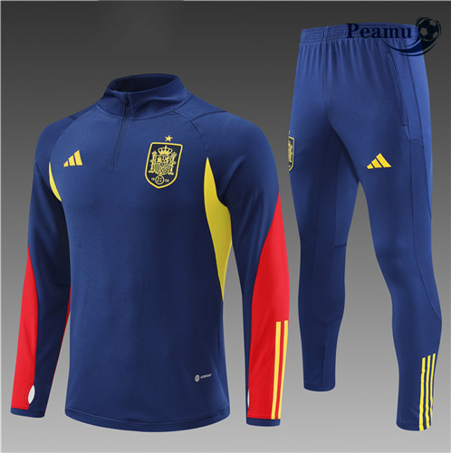 Comprar Camisola Fato de Treino Espanha Criancas Azul 2022-2023 personalizadas