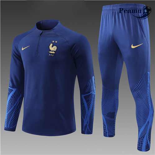 Novas Camisola Fato de Treino França Criancas Azul 2022-2023 online