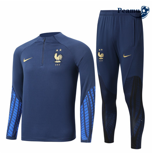 Comprar Camisola Fato de Treino França Criancas Azul 2022-2023 baratas