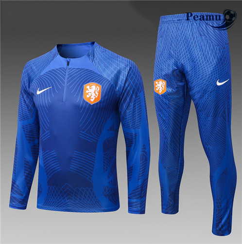 Novas Camisola Fato de Treino Holanda Criancas Azul 2022-2023 online