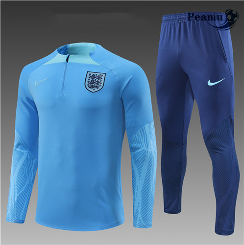 Novas Camisola Fato de Treino Inglaterra Criancas Azul 2022-2023 baratas