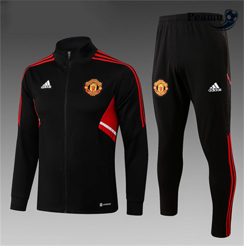 Novas Camisola Casaco de Fato de Treino Manchester United Criancas Noir 2022-2023 online