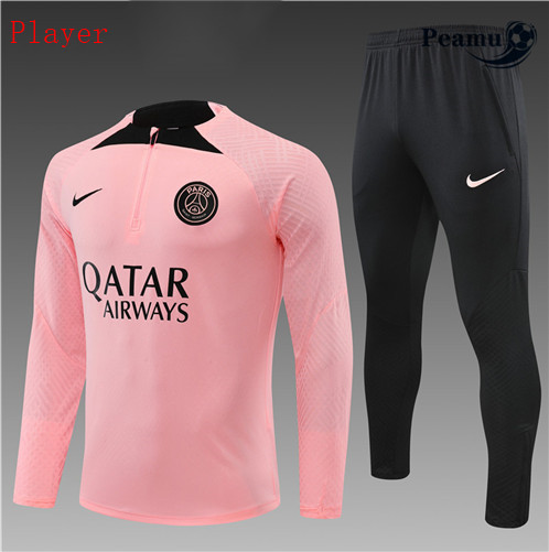 Comprar Camisola Fato de Treino Player Paris PSG Criancas Rosa 2022-2023 baratas