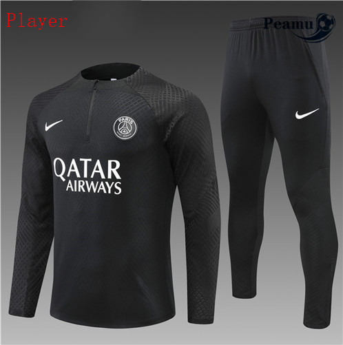 Novas Camisola Fato de Treino Player Paris PSG Criancas Noir 2022-2023 personalizadas