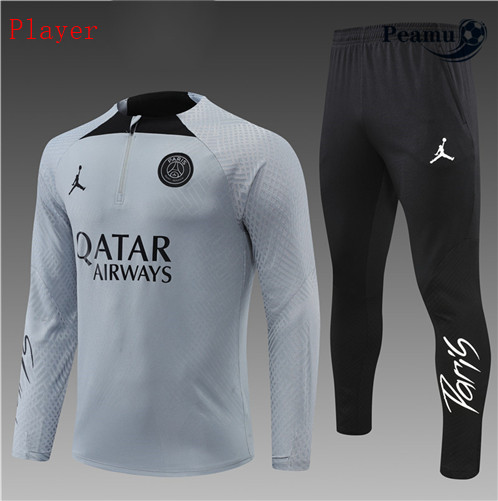Novas Camisola Fato de Treino Player Paris PSG Criancas Cinza 2022-2023 baratas