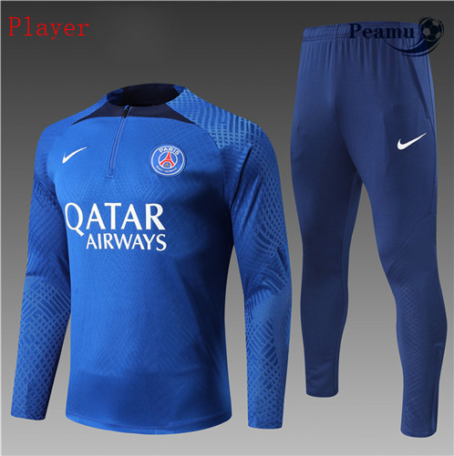Comprar Camisola Fato de Treino Player Paris PSG Criancas Azul 2022-2023 personalizadas