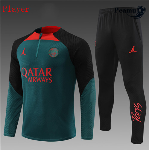 Comprar Camisola Fato de Treino Player Paris PSG Criancas Verde 2022-2023 baratas