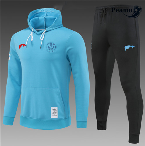 Comprar Camisola Fato de Treino Paris PSG Criancas com capuz Azul 2022-2023 online