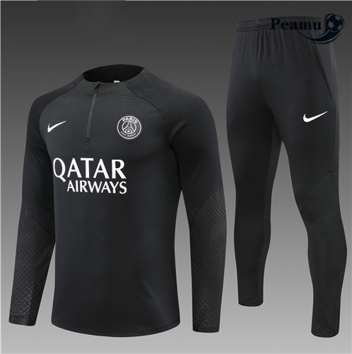 Novas Camisola Fato de Treino Paris PSG Criancas Noir 2022-2023 personalizadas