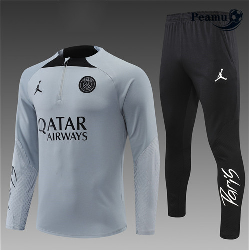 Comprar Camisola Fato de Treino Paris PSG Criancas Cinza 2022-2023 online