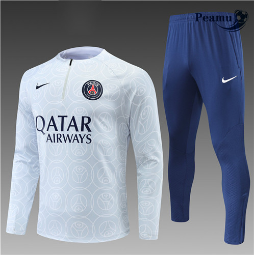 Novas Camisola Fato de Treino Paris PSG Criancas Branco 2022-2023 baratas