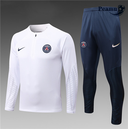 Comprar Camisola Fato de Treino Paris PSG Criancas Branco 2022-2023 personalizadas