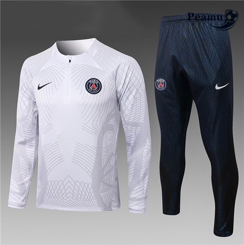 Comprar Camisola Fato de Treino Paris PSG Criancas Branco 2022-2023 preços baratas