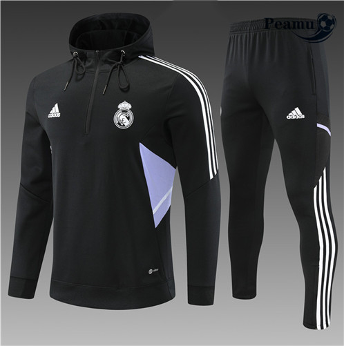 Novas Camisola Fato de Treino Real Madrid Criancas com capuz Noir 2022-2023 online