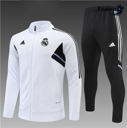 Comprar Camisola Casaco de Fato de Treino Real Madrid Criancas Branco 2022-2023 online