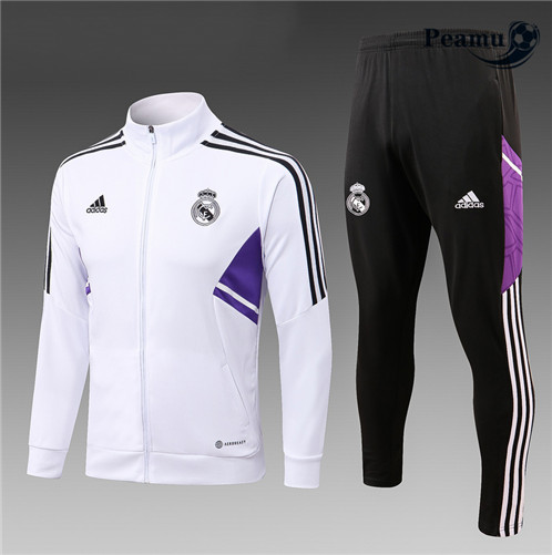 Novas Camisola Casaco de Fato de Treino Real Madrid Criancas 2022-2023 baratas