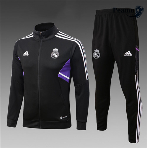 Novas Camisola Casaco de Fato de Treino Real Madrid Criancas Noir 2022-2023 online