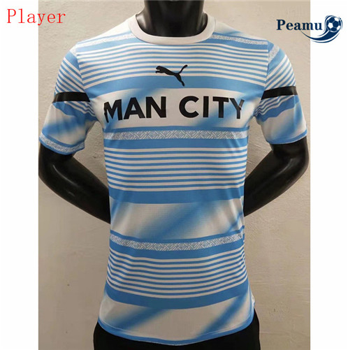 Novas Camisola Futebol Manchester City Player Version Equipamento pre-match 2022-2023 personalizadas