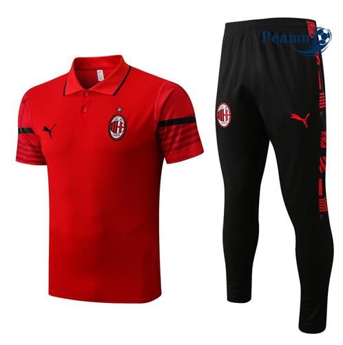 Comprar Camisola Kit Entrainement foot polo AC Milan + Pantalon Rojo/Negro 2022-2023 t207 baratas | peamu.pt