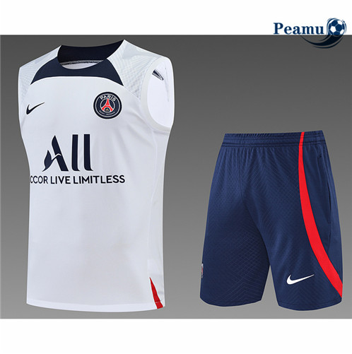 Vender Camisola Kit Entrainement foot Paris PSG Colete + Pantalon Blanco/Azul Profundo 2022-2023 t372 baratas | peamu.pt