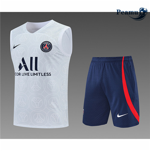 Comprar Camisola Kit Entrainement foot Paris PSG Colete + Pantalon Blanco/Azul Profundo 2022-2023 t373 baratas | peamu.pt