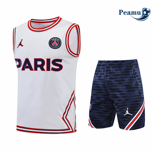 Vender Camisola Kit Entrainement foot Paris PSG Colete + Pantalon Blanco/Azul Profundo 2022-2023 t376 baratas | peamu.pt