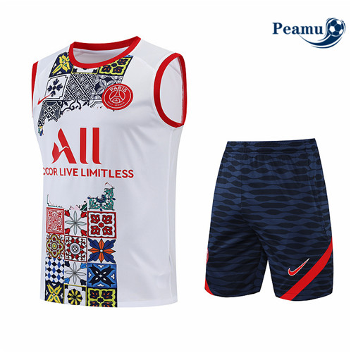 Comprar Camisola Kit Entrainement foot Paris PSG Colete + Pantalon Blanco/Azul Profundo 2022-2023 t381 baratas | peamu.pt