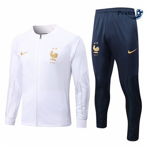 Vender Casaco de Fato de Treino Francia Blanco/Azul Profundo 2022-2023 t700 baratas | peamu.pt