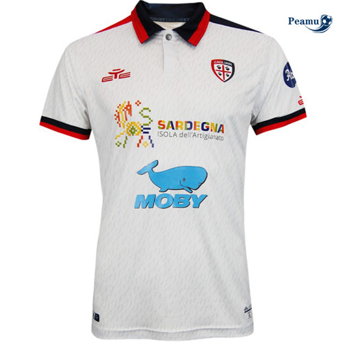 Camisola Futebol Cagliari Alternativa Equipamento Branco 2023-2024