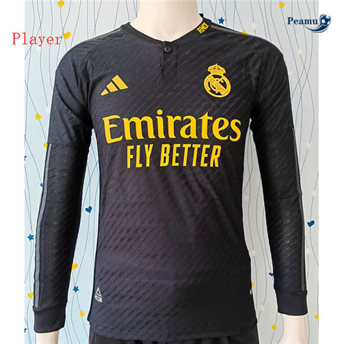 Camisola Futebol Real Madrid Player Version Terceiro Equipamento Manga Comprida 2023-2024