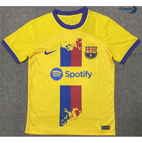 Camisola Futebol Barcelona Equipamento Training Amarillo 2023-2024