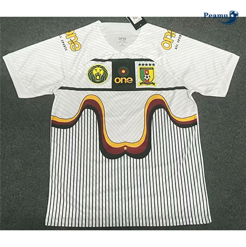 Camisola Futebol Camaroes Equipamento Branco 2023-2024