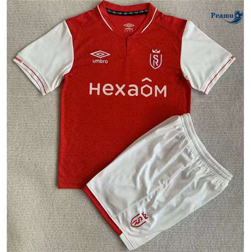 Camisola Futebol Stade Reims Crianças Principal Equipamento 2023-2024