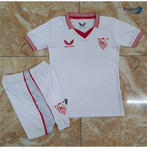 Camisola Futebol Sevilla Crianças Principal Equipamento 2023-2024