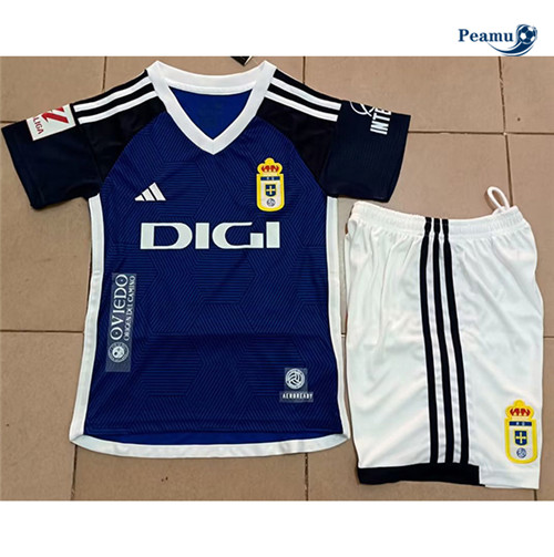 Camisola Futebol Real Oviedo Crianças Equipamento Azul 2023-2024