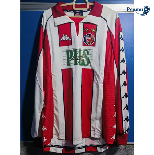 Camisola Retrô Futebol Red Star Principal Equipamento Manga Comprida 1999-01