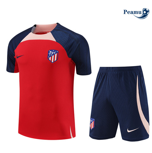 Oferta Camisola Kit Equipamento Training Atletico Madrid Criancas + Calções Vermelho 2023-2024