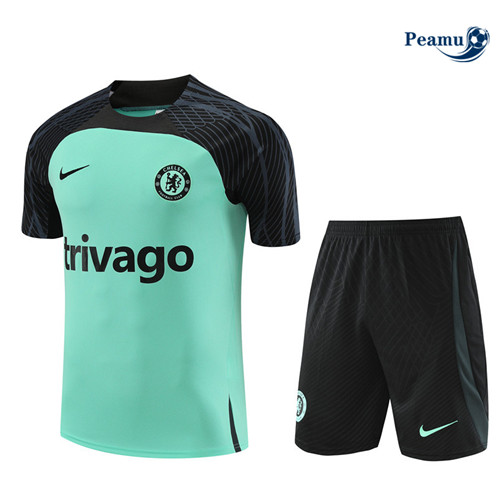 Loja Camisola Kit Equipamento Training Chelsea Criancas + Calções Verde 2023-2024