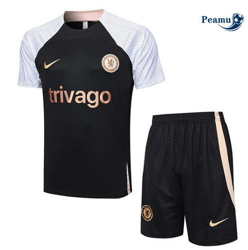 Criar Camisola Kit Equipamento Training Chelsea + Calções Preto 2023-2024