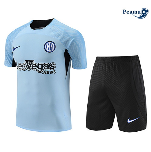 Comprar Camisola Kit Equipamento Training Inter Milan + Calções Azul 2023-2024