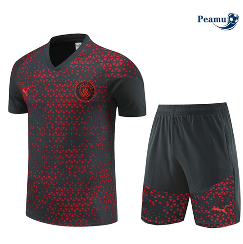 Comprar Camisola Kit Equipamento Training Manchester City Criancas + Calções Cinza Oscuro 2023-2024