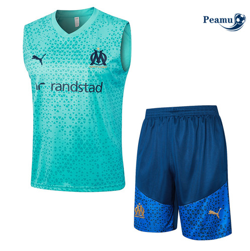 Oferta Camisola Kit Equipamento Training Marsella Colete + Calções Azul 2023-2024