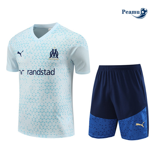 Oferta Camisola Kit Equipamento Training Marsella + Calções Azul Claro 2023-2024